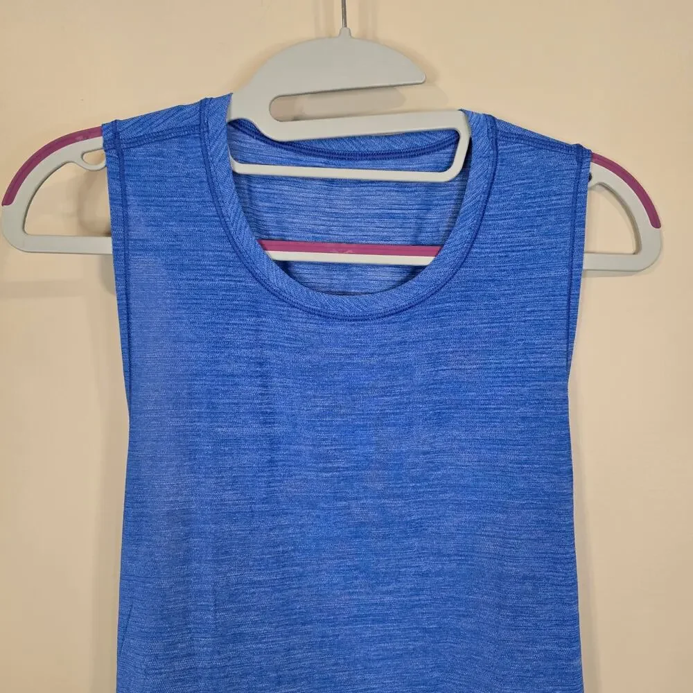Women's Lululemon Blue Shimmer Sleeveless Athletic Workout Top | Size 4